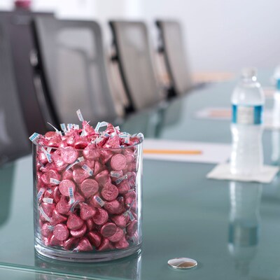 HERSHEY'S KISSES Milk Chocolate Candy Bulk Bag, Pink Foils, 60 oz., 400/Bag (HEC14209)