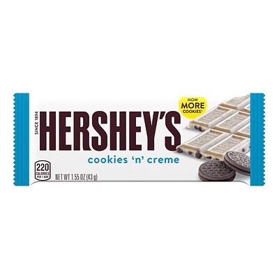 HERSHEYS Cookies n Crème Candy Bar, 1.55oz, 36 Count