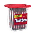 TWIZZLERS Twists Strawberry Flavored Chewy Candy, Bulk Candy, 57.5 oz, Container, 180 Twists (HEC51922)