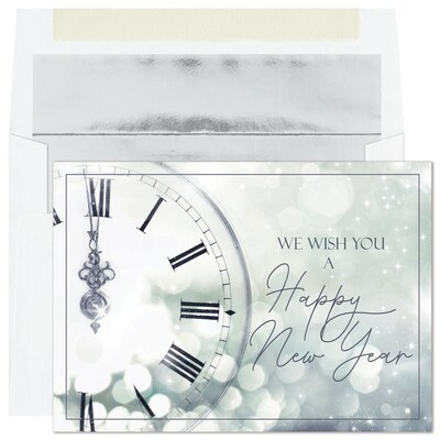 Custom Clock Strikes Twelve Cards, with Envelopes, 7-7/8 x 5-5/8, 25 Cards per Set