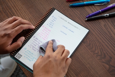 Rocketbook Fusion Reusable Notebook Planner Combo, 6" x 8.8", 42 Sheets, Black (EVRF-E-RC-A-FR)