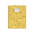 2022 TF Publishing 8.5 x 11 Weekly & Monthly Planner, Golden Flowers, Yellow/Black (22-9743)