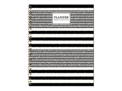 2022 TF Publishing 8.5 x 11 Weekly & Monthly Planner, Classic Stripe, White/Black (22-9713)