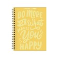 2022 TF Publishing 6 x 8 Weekly & Monthly Planner, What Makes You Happy, Yellow (22-9264)