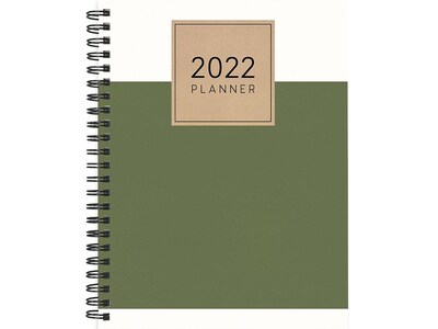 2022 TF Publishing 6 x 8 Weekly & Monthly Planner, Green Blocked (22-9265)
