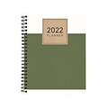 2022 TF Publishing 6 x 8 Weekly & Monthly Planner, Green Blocked (22-9265)