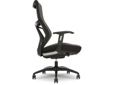 Beautyrest Duo-EX Ergonomic Mesh Swivel Task Chair, Black/Gray (60051GRY)