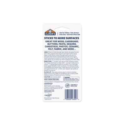 Elmer's Extra Strength Washable Glue Sticks, .21 oz., Purple, 2/Pack (2027010)