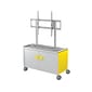 MooreCo Compass Maxi H1 Mobile 2-Section Storage Cabinet, 25.88"H x 41.88"W x 19.13"D, Platinum/Yellow Metal (A3A1G2D1A0)