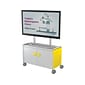 MooreCo Compass Maxi H1 Mobile 2-Section Storage Cabinet, 25.88"H x 41.88"W x 19.13"D, Platinum/Yellow Metal (A3A1G2D1A0)