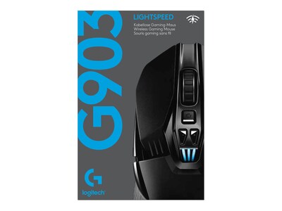 Logitech G903 LIGHTSPEED Wireless Ambidextrous Gaming Mouse, Black (910-005670)