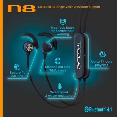 Treblab N8 Magnetic Neckband Bluetooth Earphones