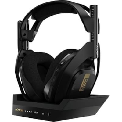 Astro A50 Wireless Gaming Headset with Base Station, Black & Gold (939-001680)