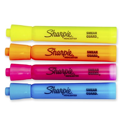 Sharpie 25025 Tank Highlighters Chisel Tip Fluorescent Yellow 12-Count