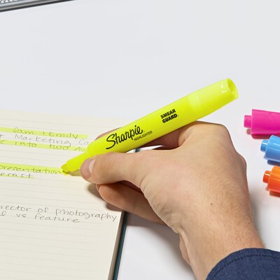 Sharpie Tank Highlighter, Chisel Tip, Assorted, 5/Pack (1809199)