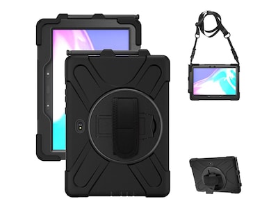 CODi Rugged Polycarbonate/Silicone Case for 10.1 Samsung Galaxy Active Pro (SM-T540/T545/T547), Bla