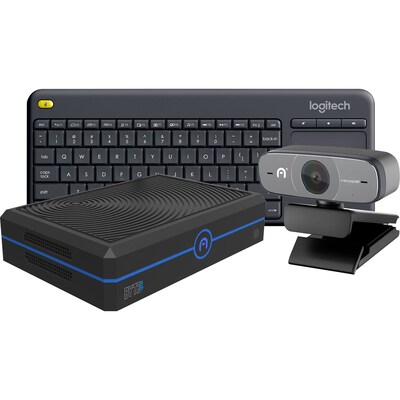 Azulle Byte4 Pro BG33KC Mini Desktop Computer Keyboard and Camera Bundle, Intel Celeron 41 Series, 4GB Memory, 64GB Flash Memory