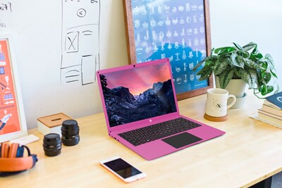 DP Core Innovations CLT146401PN 14.1" Notebook, Intel Atom Z8350, 4GB Memory, 64GB eMMC, Windows 10 Home S, Purple