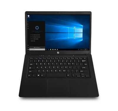 DP Core Innovations CLT146401BL 14.1 Notebook, Intel Atom Z8350, 4GB Memory, 64GB eMMC, Windows 10 Home S, Black