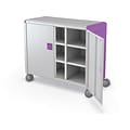 MooreCo Compass Maxi H2 Mobile 9-Section Storage Cabinets, 36.13H x 41.88W x 19.13D, Platinum/Pur