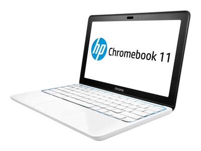 HP Chromebook 11 11.6" Refurbished, Exynos, 2GB Memory, 16GB eMMC, Google Chrome, White (F3X85AA)