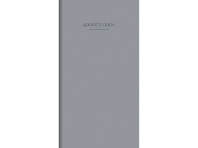 TF Publishing Joy Address Book, 3.5 x 6.5, Ruled, 138 Sheets, Gray (99-1989)