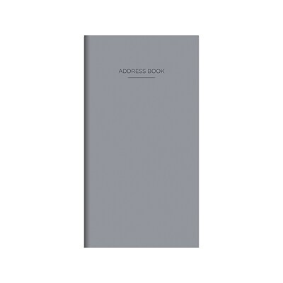 TF Publishing Joy Address Book, 3.5 x 6.5, Ruled, 138 Sheets, Gray (99-1989)