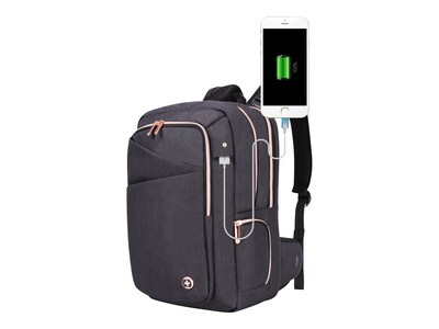 SwissDigital Katy Rose Massaging Backpack, Black (SD1006M-01)