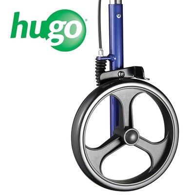 Hugo Portable Rollator Rolling Walker with Seat, Backrest and 8" Wheels, Blue (700-957)