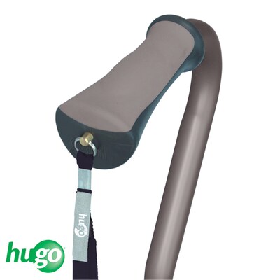 Hugo QuadPod Offset Cane with Ultra Stable Cane Tip, Smoke (731-858)