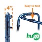Hugo Adjustable Folding Walker With 5" Wheels and Plastic Glides, Sapphire Blue (770-260)