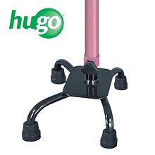Hugo Adjustable Quad Cane for Right or Left Hand Use, Small Base, Rose (731-854)