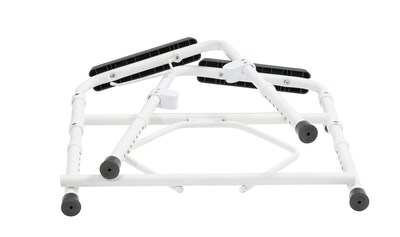 Drive Medical Steel Folding Deep Seat Bedside Commode, White (11148NW-1)