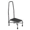 Drive Medical Heavy Duty Bariatric Footstool with Non Skid Rubber Platform and Handrail (13062-1SV)