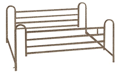 Drive Medical Full Length Hospital Bed Side Rails, 1 Pair (15001ABV)