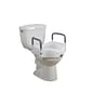 Drive Medical Elevated Raised Toilet Seat with Removable Padded Arms, Standard Seat (RTL12027RA)