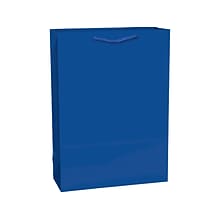 Amscan Gift Bags, Solid, Bright Royal Blue, 6/Pack (47098.105)