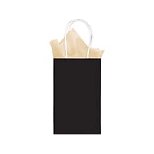Amscan Gift Bags, Solid Kraft, Jet Black, 24/Pack (162800.10)