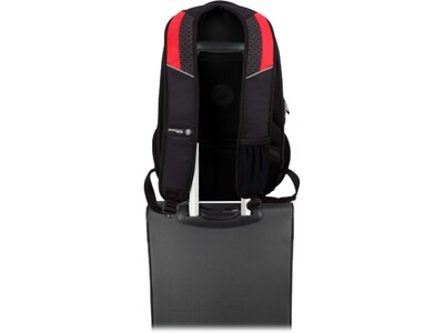 SwissDigital Design Covid-19 Anti-Bacterial Backpack Travel Kit, Black and Red (J14-41)