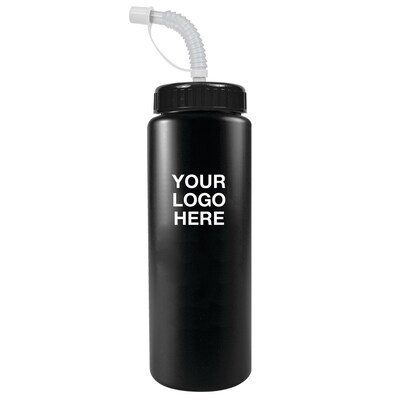 Custom Sports Bottle With Straw 32 oz