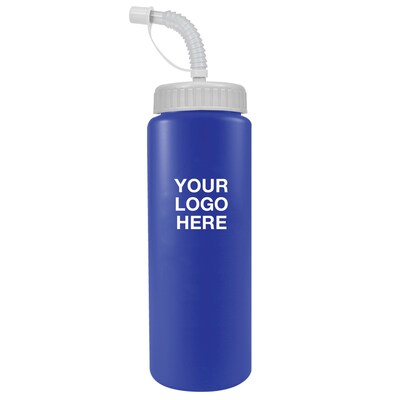 Custom Sports Bottle With Straw 32 oz