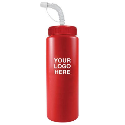 Custom Sports Bottle With Straw 32 oz