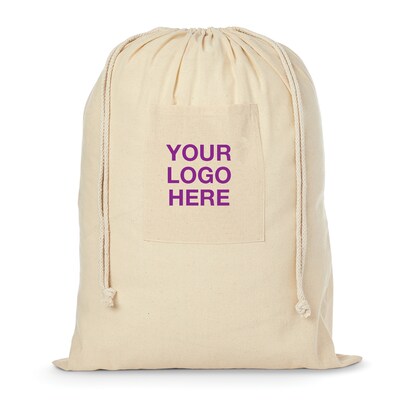 Custom Cotton Laundry Bag; 25-1/2x19", (QL49056)