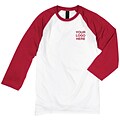 Custom Hanes Mens Baseball T-Shirt