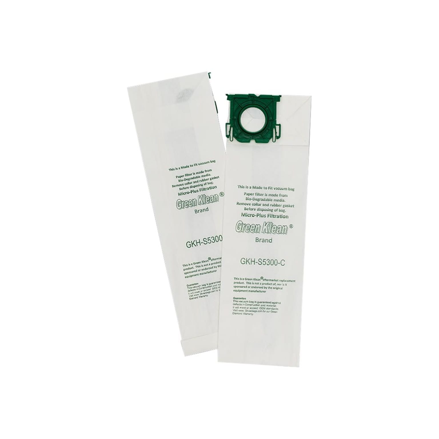 Green Klean Vacuum Bag, White, 10/Pack (GKH-S5300)