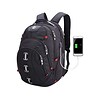 SwissDigital Pixel Business Travel Backpack, Black (SD-857)