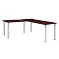 Regency Kee 72 L-Desk with 42 Return, Mahogany/Chrome (ML722442MHBPCM)