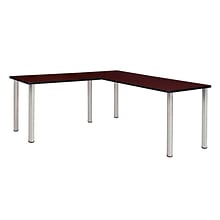 Regency Kee 72 L-Desk with 42 Return, Mahogany/Chrome (ML722442MHBPCM)