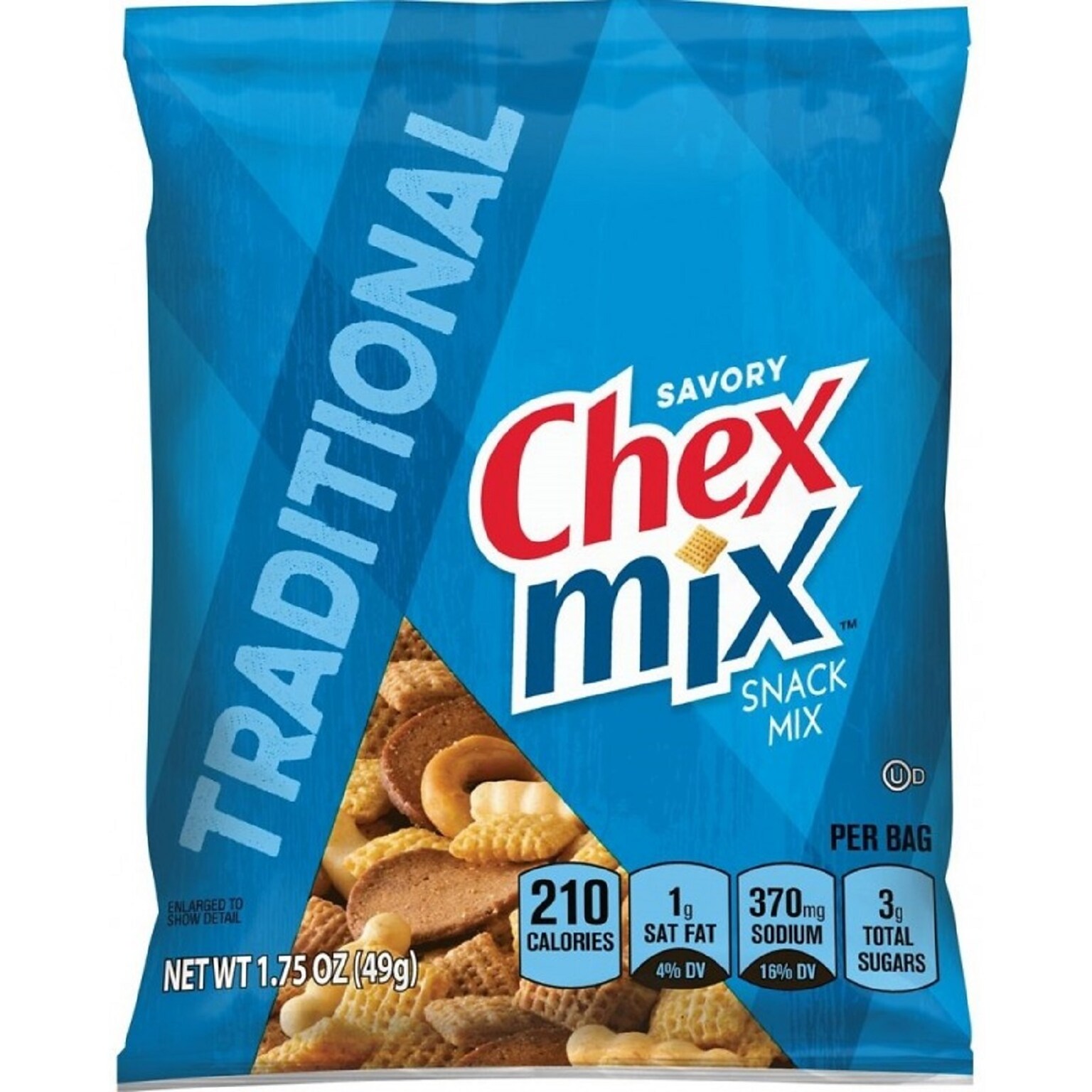 Chex Mix Traditional Savory Snack Mix, 1.75 oz., 60 Bags/Pack (GEM1240)