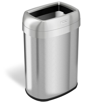 iTouchless Dual-Deodorizer Stainless Steel Trash Can, 13 gal., Brushed Steel (OL13STV)